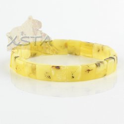 Amber matt bracelet cube beads